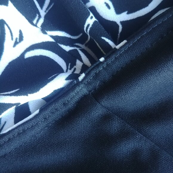 90s vibe Della Spiga Italy Black White Stretch Dress Optional Belt Size Medium - Picture 8 of 12